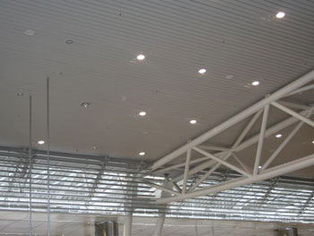 Dobner metal ceilings in sofia airport in bulgaria